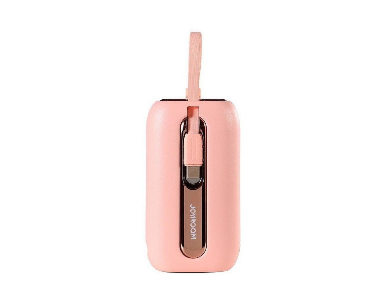JOYROOM Powerbank 10000mAh mit 2 integrierten USB C und iPhone Kabeln pink Powerbank (1 St) von JOYROOM