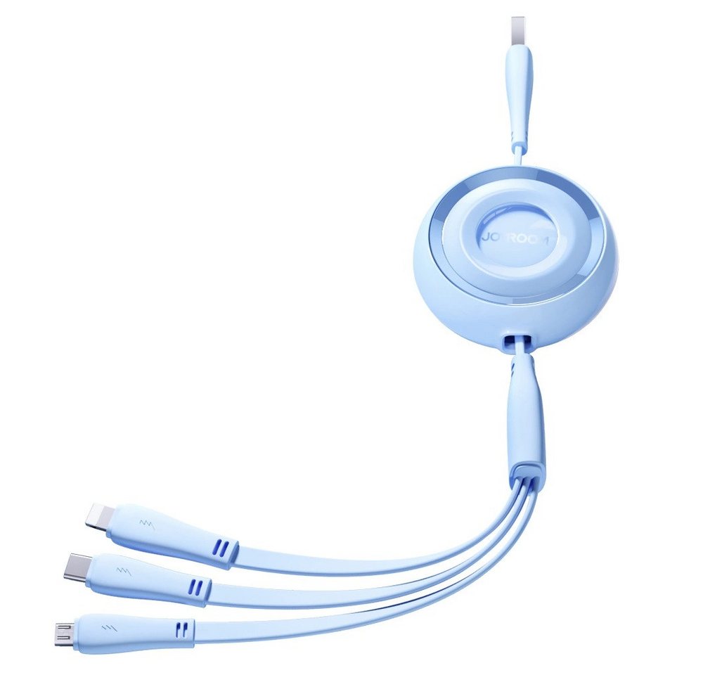 JOYROOM S-A40 einziehbares Kabel USB-A auf USB-C / Apple geeignet / microUSB Smartphone-Kabel JOYROOM S-A40 einziehbares Kabel USB-A auf USB-C / Apple geeignet / microUSB Smartphone-Kabel von JOYROOM