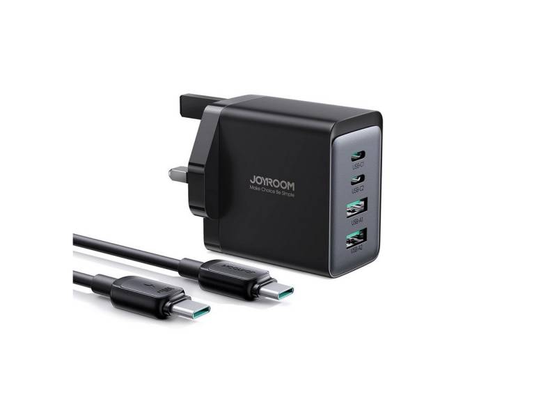 JOYROOM TCG02 PD USB-C USB-A 67W GaN-Wandladegerät (UK) + USB-C-Kabel USB-Ladegerät von JOYROOM