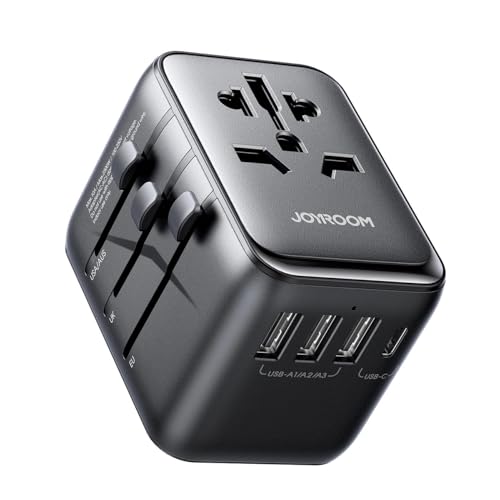 Reiseadapter universal 17W EU/US/UK/JP/AU/CN - Schwarz Stecker-Adapter für Verschiedene Länder von JOYROOM