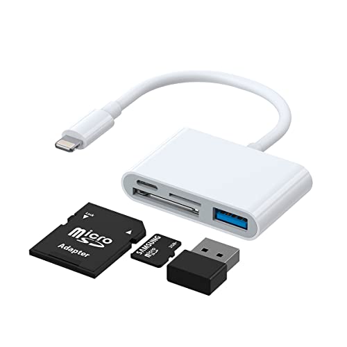 joyroom Lightning auf USB OTG Adapter S-H142 SD Kartenleser microSD (weiß) von JOYROOM