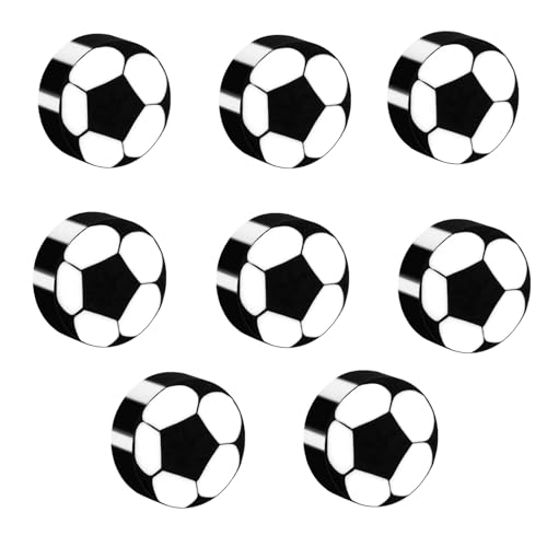 8 Stück Radiergummi Fußball Kinder Fussball Deko Geburtstag 2B Weich Radiergummi Radierer Mini für Schulen und Büros Malerei von JOYSKY
