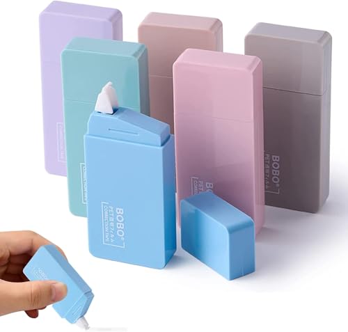JOYSKY Correction Tapes, 12 Pack Mini Simple INS style White Correction Tape, Tape Eraser,Correction Tape White Tape, Correction Tape Eraser for School Office Home Supplies (INS style 6 Colors) von JOYSKY