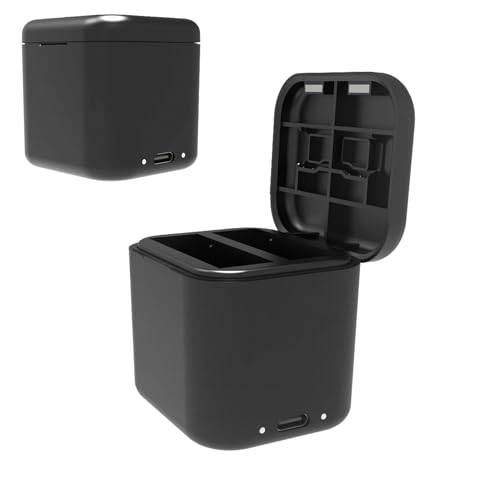 JOYSOG Batterieladegerät für Insta360 Ace/Ace Pro Action Kamera Akku Ladebox PD3.0/PD2.0 Schnellladegerät Hub mit Micro-SD-Kartensteckplätzen Aufbewahrung von JOYSOG