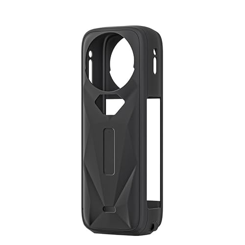 JOYSOG Silikon-Schutzhülle für Insta360 X5 Sportkamera-Schutzhülle/Objektivdeckel-Zubehör (Schwarz und Gehäuse) von JOYSOG