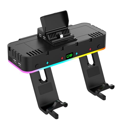 JOYSOG Wandhalterung für Switch/Switch OLED-Controller & Kopfhörer-Gaming-Regal mit 4 USB-Schnittstellen & 10 Spielkartensteckplätzen von JOYSOG