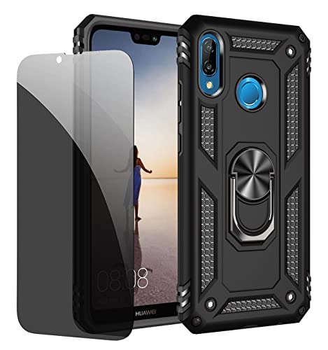 JOYTAG Schutzhülle kompatibel mit Huawei P20 Lite, Schwarz, Schutzhülle mit Displayschutzfolie aus Sichtglas, Anti-Spionage-Schutz JOYTAG Schutzhülle kompatibel mit Huawei P20 Lite, Schwarz, Schutzhülle mit Displayschutzfolie aus Sichtglas, Anti-Spionage-Schutz von JOYTAG