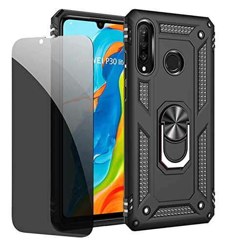 JOYTAG Schutzhülle kompatibel mit Huawei P30 Lite, Schwarz, Schutzhülle mit Displayschutzfolie aus Sichtglas, Anti-Spionage-Schutz JOYTAG Schutzhülle kompatibel mit Huawei P30 Lite, Schwarz, Schutzhülle mit Displayschutzfolie aus Sichtglas, Anti-Spionage-Schutz von JOYTAG