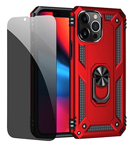 JOYTAG Schutzhülle für iPhone 13 Pro Max, Rot, Schutzhülle mit Displayschutzfolie aus Sichtglas, Anti-Spy JOYTAG Schutzhülle für iPhone 13 Pro Max, Rot, Schutzhülle mit Displayschutzfolie aus Sichtglas, Anti-Spy von JOYTAG
