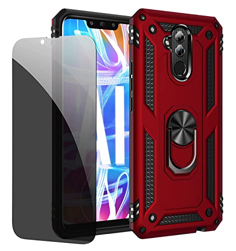 JOYTAG Schutzhülle kompatibel mit Huawei Mate 20 Lite, Rot, Schutzhülle mit Displayschutzfolie aus Sichtglas, Anti-Spionage-Schutz JOYTAG Schutzhülle kompatibel mit Huawei Mate 20 Lite, Rot, Schutzhülle mit Displayschutzfolie aus Sichtglas, Anti-Spionage-Schutz von Jlwiy