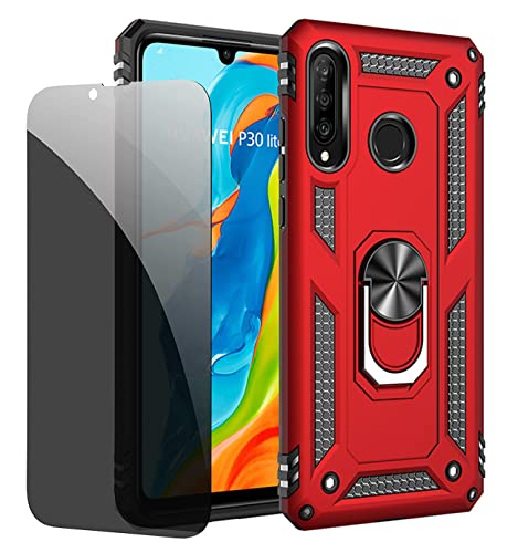 JOYTAG Schutzhülle kompatibel mit Huawei P30 Lite, Rot, Schutzhülle mit Displayschutzfolie aus Sichtglas, Anti-Spionage-Schutz JOYTAG Schutzhülle kompatibel mit Huawei P30 Lite, Rot, Schutzhülle mit Displayschutzfolie aus Sichtglas, Anti-Spionage-Schutz von JOYTAG