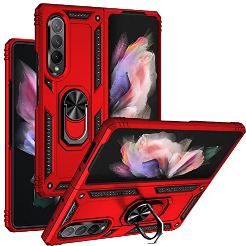Joytag Schutzhülle für Samsung Galaxy Z Fold 3 5G, magnetisch, Halterung, robust, stoßfest, Silikon, TPU, 360 Grad, Rot Joytag Schutzhülle für Samsung Galaxy Z Fold 3 5G, magnetisch, Halterung, robust, stoßfest, Silikon, TPU, 360 Grad, Rot von Joytag