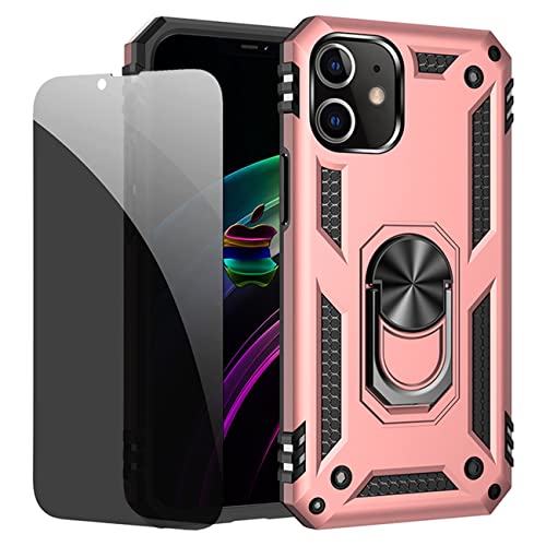 JOYTAG Schutzhülle für iPhone 12, Roségold, mit Displayschutzfolie aus Sichtglas, Anti-Spy JOYTAG Schutzhülle für iPhone 12, Roségold, mit Displayschutzfolie aus Sichtglas, Anti-Spy von JOYTAG