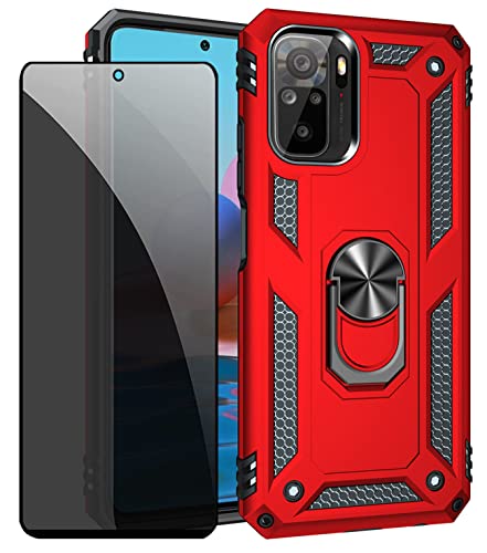 Joytag kompatibel für Xiaomi Redmi Note 10 4G/Note 10S Hülle Rote handyHülle mit Anti-Spähen Privatsphäre Schützen Folie Blickschutzfolie Joytag kompatibel für Xiaomi Redmi Note 10 4G/Note 10S Hülle Rote handyHülle mit Anti-Spähen Privatsphäre Schützen Folie Blickschutzfolie von JOYTAG