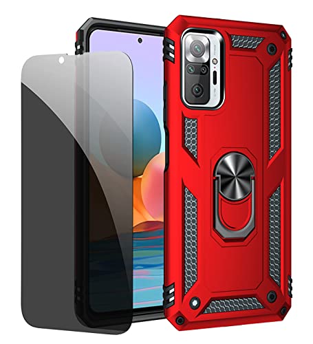 Joytag kompatibel für Xiaomi Redmi Note 10 Pro Hülle Rote handyHülle mit Anti-Spähen Privatsphäre Schützen Folie Blickschutzfolie Joytag kompatibel für Xiaomi Redmi Note 10 Pro Hülle Rote handyHülle mit Anti-Spähen Privatsphäre Schützen Folie Blickschutzfolie von JOYTAG