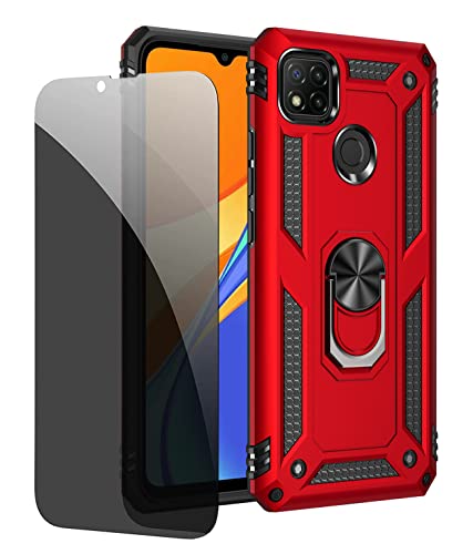 Joytag kompatibel fürXiaomi Redmi 9C Hülle Rote handyHülle mit Anti-Spähen Privatsphäre Schützen Panzerglas Folie Blickschutzfolie Joytag kompatibel fürXiaomi Redmi 9C Hülle Rote handyHülle mit Anti-Spähen Privatsphäre Schützen Panzerglas Folie Blickschutzfolie von JOYTAG