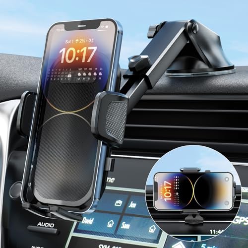 JOYTUTUS Universal Handyhalterung Auto Saugnapf, 3 in 1 Handy Halterung Auto für Windschutzscheibe, Lüftung, 360° Drebare KFZ-Handyhalterung, Autohalterung Handy für iPhone/Xiaomi/Huawei/Samsung von JOYTUTUS