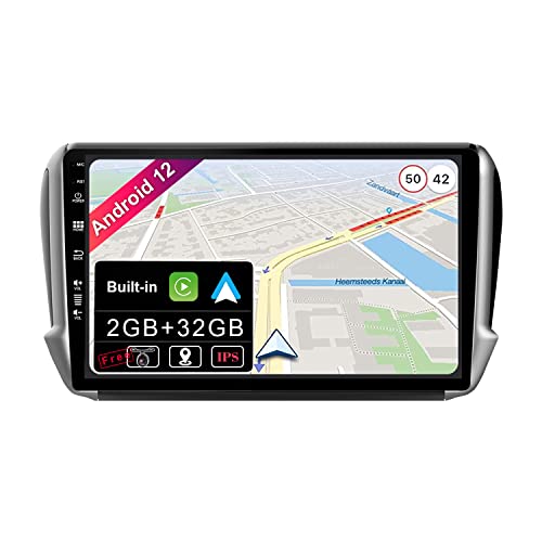 BXLIYER Android 12 IPS Autoradio Passt für Peugeot 2008 208 (2012-2018) - Eingebautes Kabellos CarPlay Android Auto - KOSTENLOS Kamera - 2G+32G - 10.1 Zoll 2 Din - DAB Lenkradsteuerung WiFi Fast-Boot von JOYX NAVI