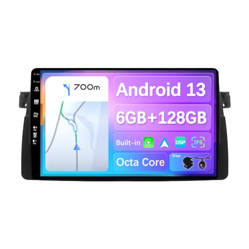 JOYX - [6G+128G] - Android 12 Autoradio Passt für E46 / M3 / 3 Series (1998-2005) - Kabellos Carplay/Android Auto - Kamera & MIC - IPS 9 Zoll 2 Din - Eingebaut DSP - SWC WiFi DAB Fast-Boot 360-Kamera von JOYX NAVI