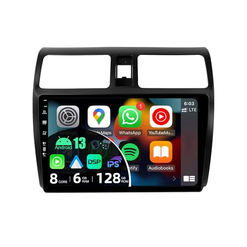 JOYX - [6G+128G] - Android 12 Autoradio Passt für Suzuki Swift (2005-2016) - Eingebaut DSP/Carplay/Android Auto - Kamera MIC KOSTENLOS - 10.1” 2 Din - Unterstützung SWC WiFi DAB Fast-Boot 360-Kamera von JOYX NAVI