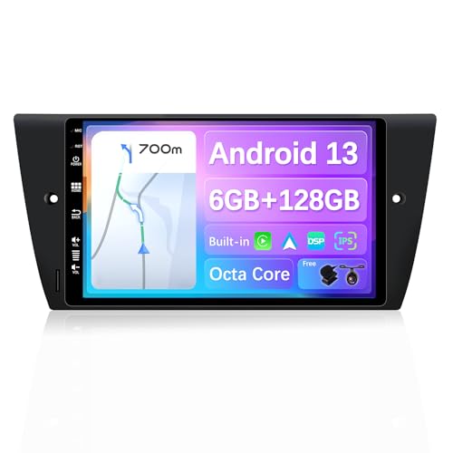 JOYX - [6G+128G] - Android 13 Autoradio Passt für BMW E90/E91/E92/E93 (2005-2012) - Kabellos Carplay/Android Auto - Kamera & MIC - IPS 9 Zoll 2 Din - Eingebaut DSP - SWC WiFi DAB Fast-Boot 360-Kamera von JOYX NAVI