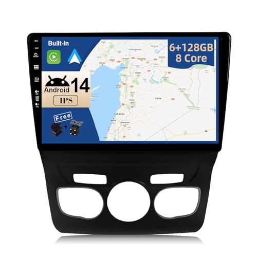 JOYX - [6G+128G] - Android 13 Autoradio Passt für Citroen C4 C4L DS4 (2013-2017) - Kabellos Carplay/Android Auto - Kamera & MIC - IPS 10.1 Zoll 2 Din - Eingebaut DSP -SWC WiFi DAB Fast-boot 360-Kamera von JOYX NAVI