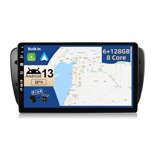 JOYX - [6G+128G] Android 13 Autoradio Passt für Seat Ibiza 6J (2009-2014) - Eingebaut DSP/Carplay/Android Auto - Kamera MIC KOSTENLOS - 9 Zoll 2 Din -Unterstützung SWC 4G WiFi DAB Fast-boot 360-Kamera von JOYX NAVI