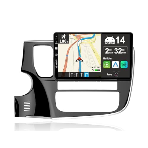 JOYX Android 13 Autoradio Passt für Mitsubishi Outlander (2012-2018) - 2G+32G - Eingebaut Carplay/Android Auto - Kamera KOSTENLOS - 10.1 Zoll 2 Din -Unterstützen Lenkradsteuerung 4G WiFi DAB Fast-boot von JOYX NAVI