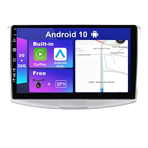 JOYX Android 10 Autoradio Passt für Passat B6 / B7 Magotan/CC (2010-2018) - 2G+32G - Eingebaut Carplay/Android Auto/GPS - Kamera KOSTENLOS - 10.1 Zoll 2 Din - Unterstützen SWC 4G WiFi DAB Fast-Boot von JOYX NAVI