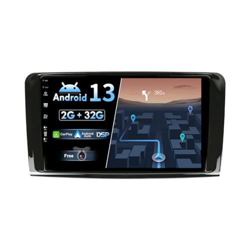 JOYX Android 12 Autoradio Passt für Mercedes Benz ML GL W164 Class - Kabellos CarPlay + Android Auto - Rückfahrkamera KOSTENLOS - [2G+32G] - IPS 9 Zoll 2 Din - DAB Lenkradsteuerung 4G WiFi Fast-Boot von JOYX NAVI