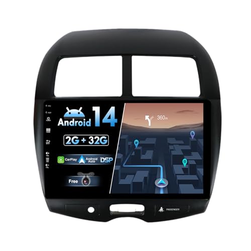JOYX Android 12 Autoradio Passt für Mitsubishi ASX (2010-2019) - Kabellos Carplay + Android Auto - Rückfahrkamera KOSTENLOS - [2G+32G] - IPS 10.1 Zoll 2 Din - DAB Lenkradsteuerung 4G WiFi BT Fast-boot von joyx