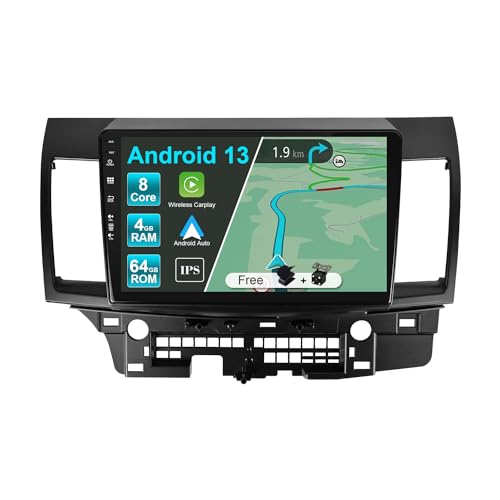 JOYX Android 12 Autoradio Passt für Mitsubishi Lancer (2010-2016) - [4G+64G] - Eingebaut DSP/Carplay/Android Auto - Kamera MIC KOSTENLOS - 10.1 Zoll - Mit SWC 4G WiFi BT5.0 DAB 360-Kamera Fast-Boot von JOYX NAVI