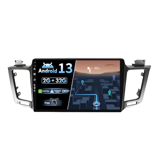 JOYX Android 12 Autoradio Passt für Toyota RAV4 (2013-2018) - [2G+32G] - Eingebaut Carplay/Android Auto - Kamera KOSTENLOS - 10.1 Zoll - 2 Din - Unterstützen Lenkradsteuerung 4G WiFi DAB Fast-Boot BT von JOYX NAVI