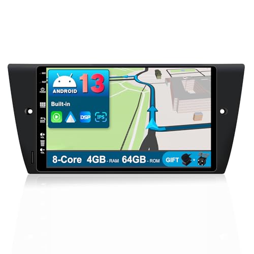 JOYX Android 13 Autoradio Passt für BMW E90/E91/E92/E93 (2005–2012) - [4G+64G] - Eingebaut DSP/Carplay/Android Auto - Rückfahrkamera MIC KOSTENLOS - 9 Zoll - Mit Lenkradsteuerung 4G WiFi BT5.0 DAB von JOYX NAVI