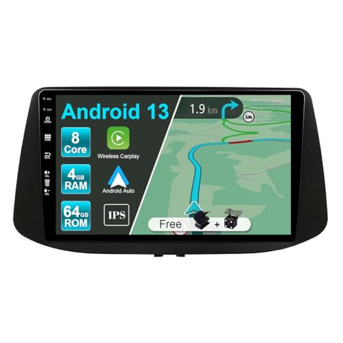 JOYX Android 13 Autoradio Passt für Hyundai i30 (2017-2018) - [4G+64G] - Eingebaut DSP/Carplay/Android Auto - Rückfahrkamera MIC KOSTENLOS - 9 Zoll - Mit Lenkradsteuerung 4G WiFi Bluetooth5.0 DAB von JOYX NAVI