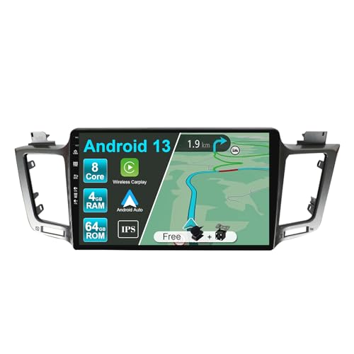 JOYX Android 13 Autoradio Passt für Toyota RAV4 (2013-2018) - [4G+64G] - Eingebaut DSP/Carplay/Android Auto - Rückfahrkamera MIC KOSTENLOS - 10.1 Zoll - Mit Lenkradsteuerung 4G WiFi Bluetooth5.0 DAB von JOYX NAVI