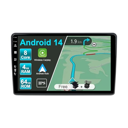 JOYX Android 13 IPS Autoradio Passt für FIAT Ducato/Citroen Jumper/Peugeot Boxer- 4G+64G - Eingebaut DSP/Carplay/Android Auto - Kamera + MIC - 9 Zoll 2 Din -Lenkradsteuerung 4G WiFi DAB 360-Kamera von JOYX NAVI