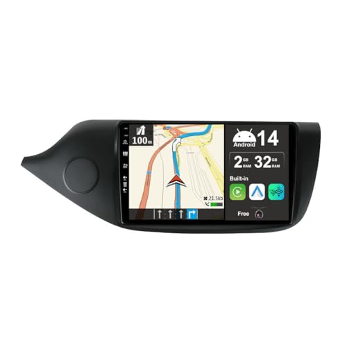 JOYX Android 14 Autoradio Passt für Kia CEE'd CEED JD (2012-2018) - Kabellos Carplay + Android Auto - Rückfahrkamera KOSTENLOS - [2G+32G] - IPS 9 Zoll 2 Din - DAB Lenkradsteuerung 4G WiFi BT Fast-boot von JOYX NAVI