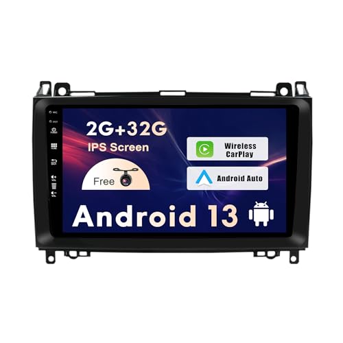 SXAUTO Android 12 Autoradio Passt für Mercedes Benz Viano/Sprinter/W906 - Rückfahrkamera Cnabus KOSTENLOS - [2G+32G] - 2 Din 9 Zoll - Unterstützen DAB Lenkradsteuerung 4G WiFi BT Carplay Android Auto von JOYX NAVI