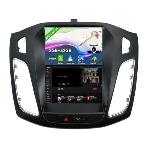 JOYX Android 10 Autoradio Passt für Ford Focus (2010-2013) - [2G+32G] - KOSTENLOSE Rückenkamera & Canbus &Map - GPS 2 Din - 9.7 Zoll - Unterstützt DAB/Lenkradsteuerung/WiFi/Bluetooth/Carplay/IPS/4G von JOYX Navi