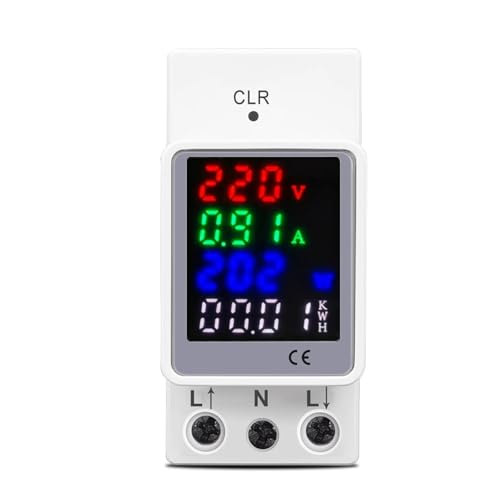 1 stück 4IN1 din-schiene AC 110 V 220 V 100A Spannung Strom KWH Elektrische energie monitor meter VOLT AMP voltmeter amperemeter Wattmeter(AC 70-150V) von JPVLCNDJ