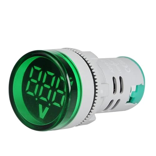 1pc AC12-500V LED Digital Voltmeter Display Gauge Spannung 22mm Volt Meter Anzeige Signal Lampe Auto Lichter Tester(Green) von JPVLCNDJ