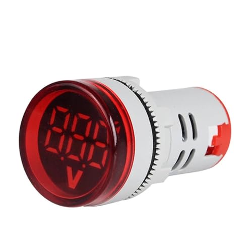 1pc AC12-500V LED Digital Voltmeter Display Gauge Spannung 22mm Volt Meter Anzeige Signal Lampe Auto Lichter Tester(Red) von JPVLCNDJ