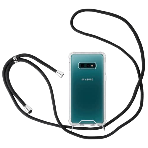 JProtect für Samsung S10e Hülle mit Band – Elegante Handyhülle zum Umhängen, Handykette Kordel in Schwarz, Case kompatibel mit Galaxy S10e von JProtect