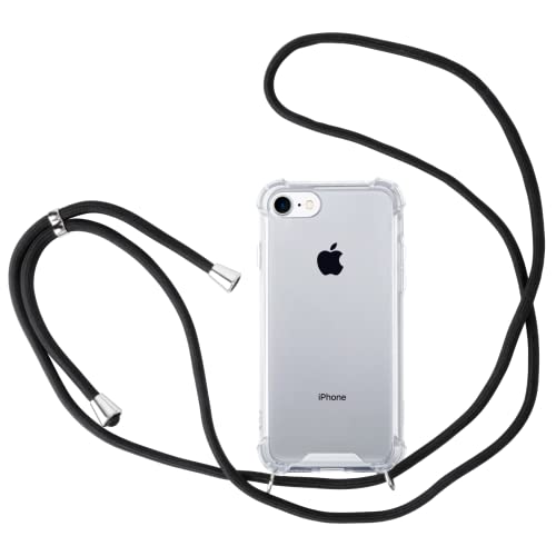 JProtect für iPhone 7/8 / SE 2020 / SE 2022 Hülle mit Band – Handyhülle zum Umhängen mit Band in Schwarz – Handykette iPhone 8 Kordel Hülle mit Kette/Schnur – Schützendes Case JProtect für iPhone 7/8 / SE 2020 / SE 2022 Hülle mit Band – Handyhülle zum Umhängen mit Band in Schwarz – Handykette iPhone 8 Kordel Hülle mit Kette/Schnur – Schützendes Case von JProtect