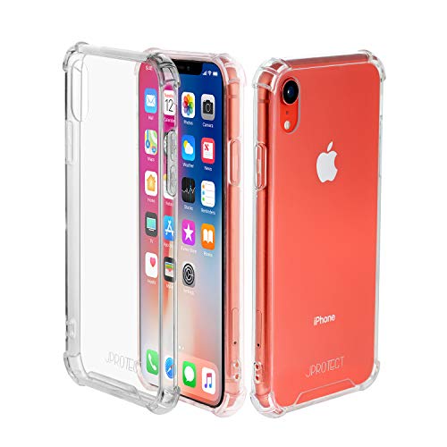 JProtect Handyhülle für iPhone XR Hülle - Durchsichtige iPhone XR Hülle Shockproof Bumper | iPhone XR Hülle Transparent | Stoßsichere iPhone 10R Hülle | Handy Hülle iPhone XR Case von JProtect