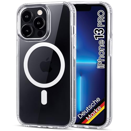 JProtect Magnetische Handyhülle für iPhone 13 Pro für Magsafe Hülle/iPhone 13 Pro Hülle für MagSafe Transparent/Case für Apple iPhone 13 Pro Hülle Magnet/Hülle iPhone 13 Pro Magnetisch von JProtect