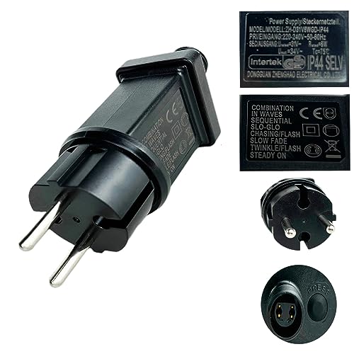 31V 6W LED Netzteil,immer hell/blinkend LED-Treiber Niederspannungs Transformator mit 8 Lichtmodi,Speicherfunktion,Wasserdicht IP44 GS Stecker für Weihnachtsbeleuchtung, Lichterkette. 31V 6W LED Netzteil,immer hell/blinkend LED-Treiber Niederspannungs Transformator mit 8 Lichtmodi,Speicherfunktion,Wasserdicht IP44 GS Stecker für Weihnachtsbeleuchtung, Lichterkette. von JQFOROVU
