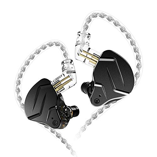 J&R KZ ZSA Metall Ohrhörer 1DD + 1BA Armature und dynamische Hybrid In Ear Monitore Headset Ohrhörer HiFi Bass Noise Cancelling im Ohr (grau) von JR Products