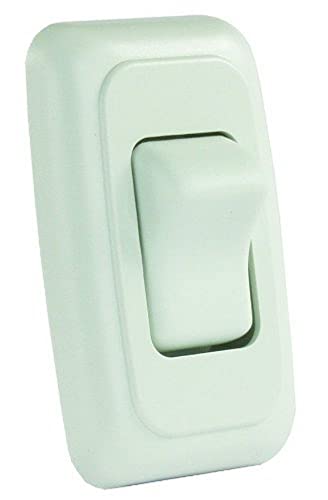 JR Products 12005 SPST Ein-/Ausschalter mit Blende, Weiß von JR Products